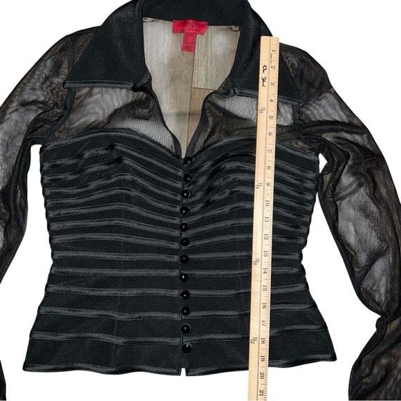 JS Collections Black Top size 6 NWT - Picture 9 of 9